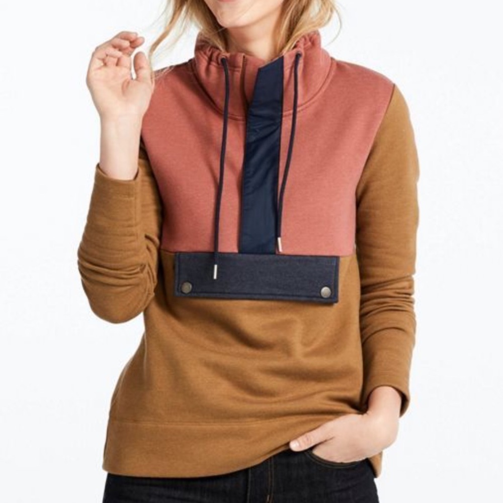 L.L. Bean Signature Anorak Colorblock Quarter Zip